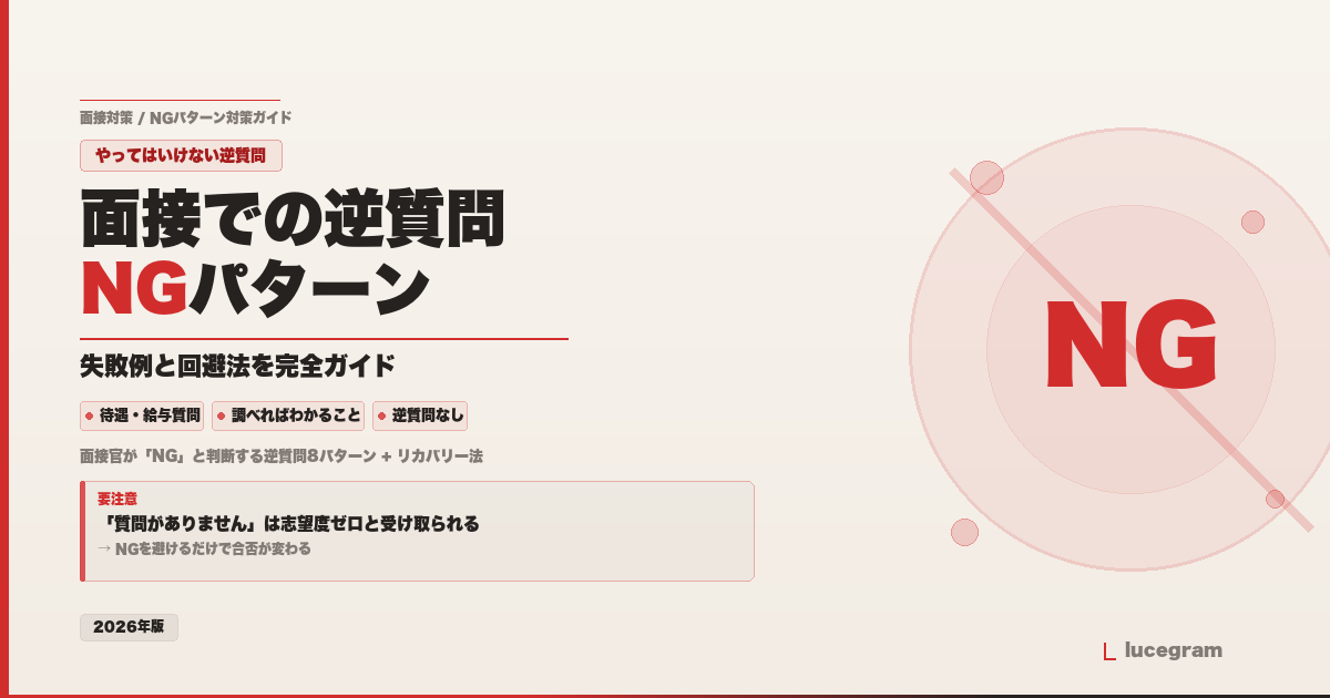面接での逆質問 NGパターン10選 言い換え方